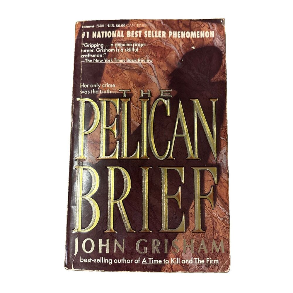 The Pelican Brief by John Grisham 1993 Dell Publishing Legal Thriller